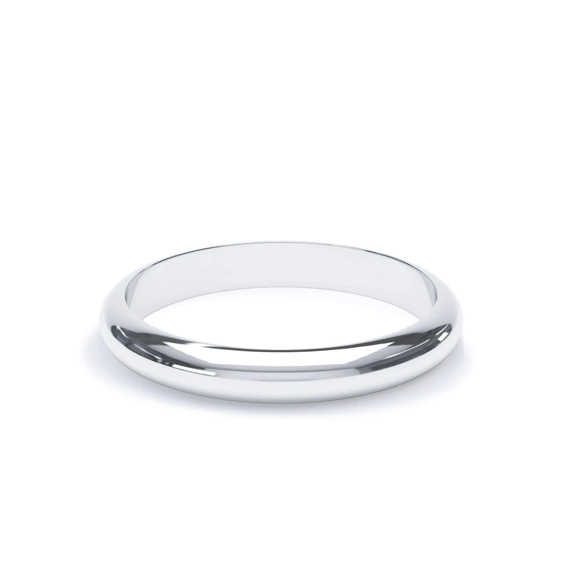 - D Shape Profile Wedding Ring Platinum