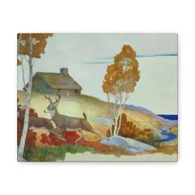 Deer and Stream by N.C. Wyeth Printed Canvas Gallery Wraps