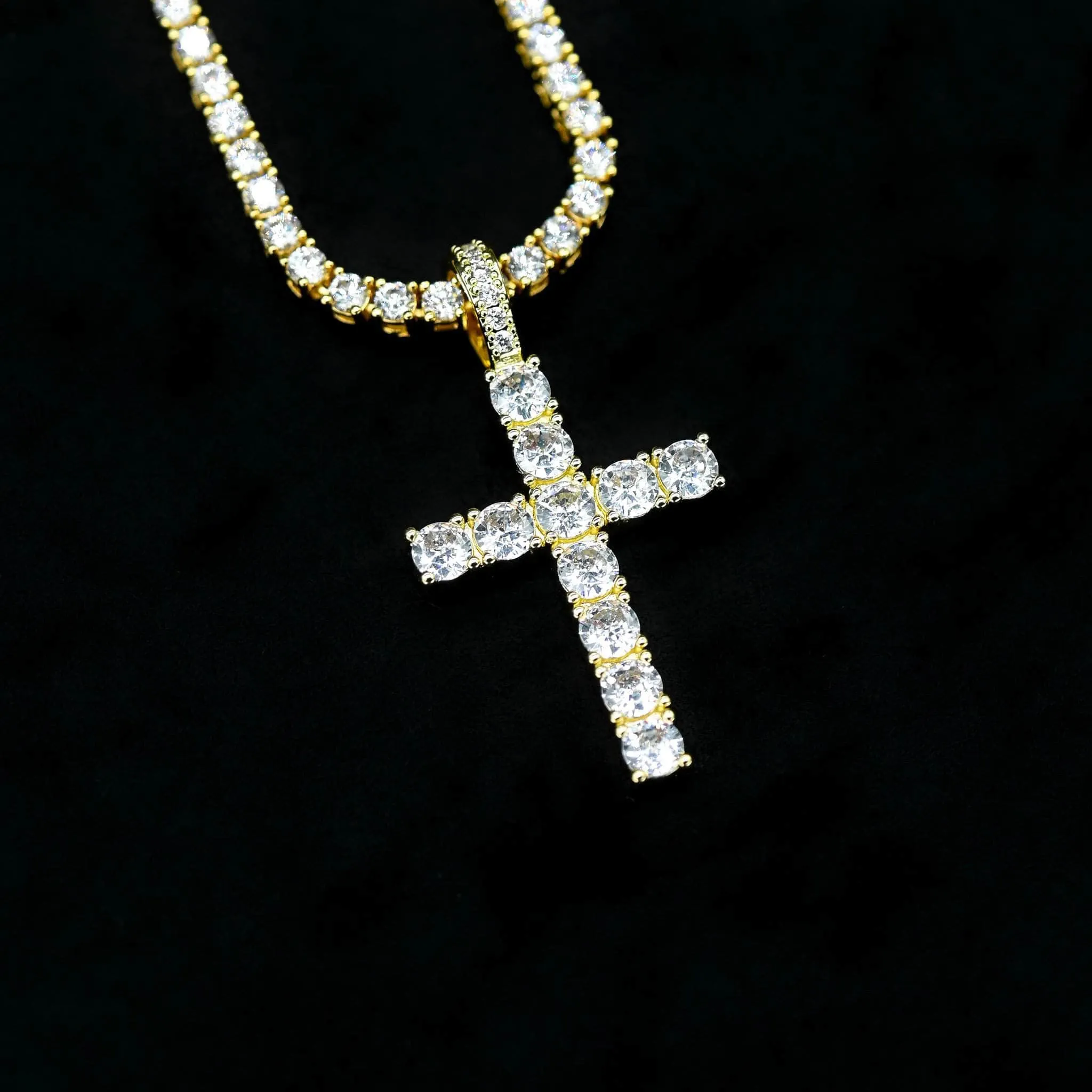 Diamond Cross in White Gold