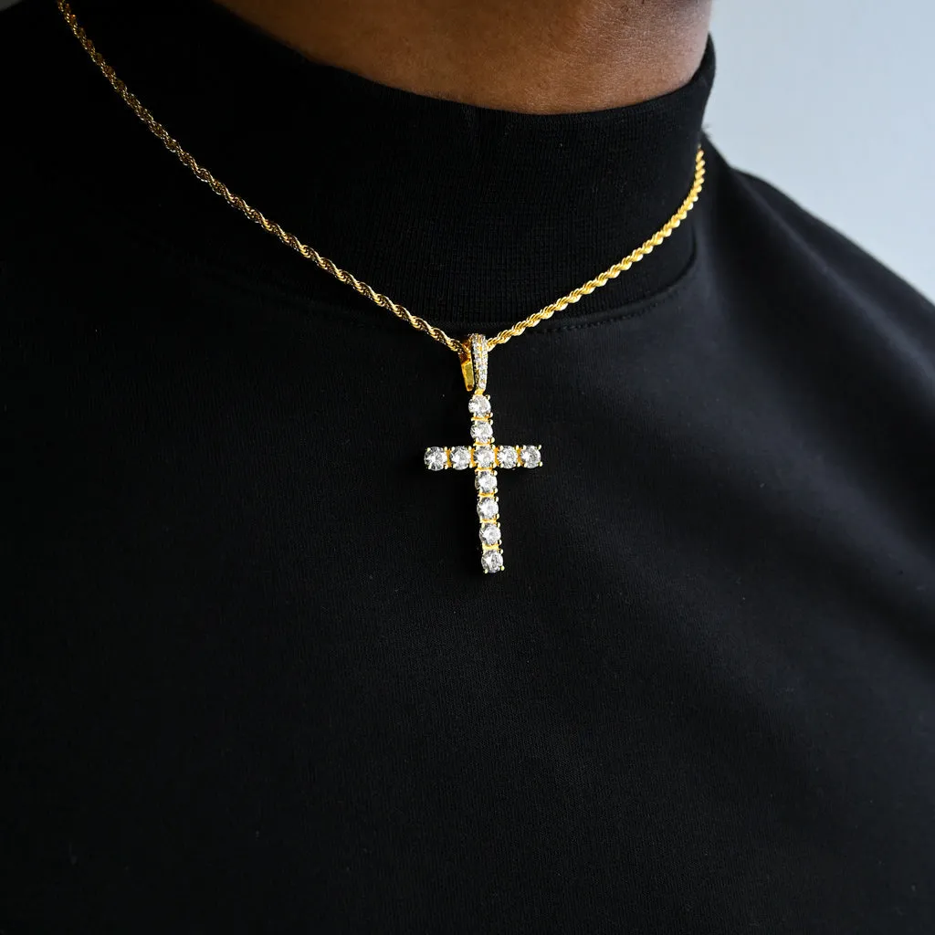 Diamond Cross in White Gold