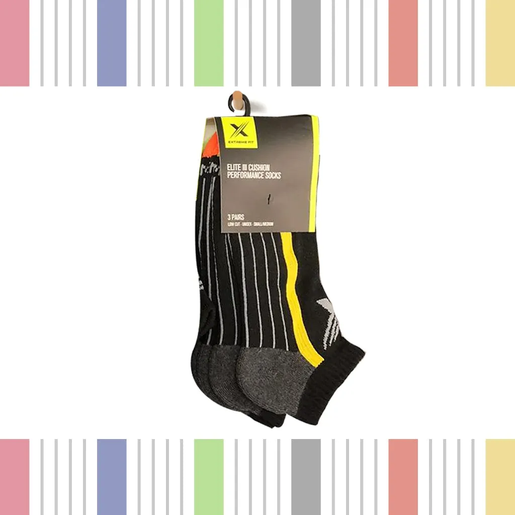 Elite III Performance Low-Cut Cushion Socks (6-PAIRS)