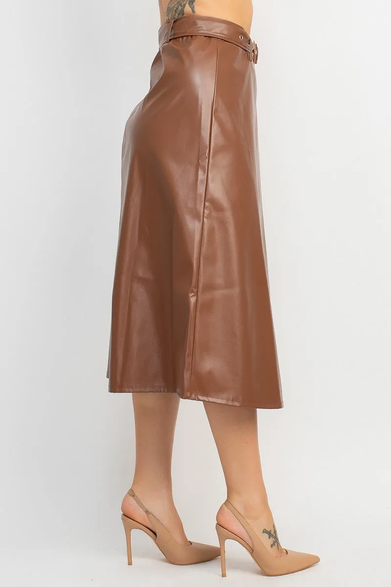 Faux Leather Skirt