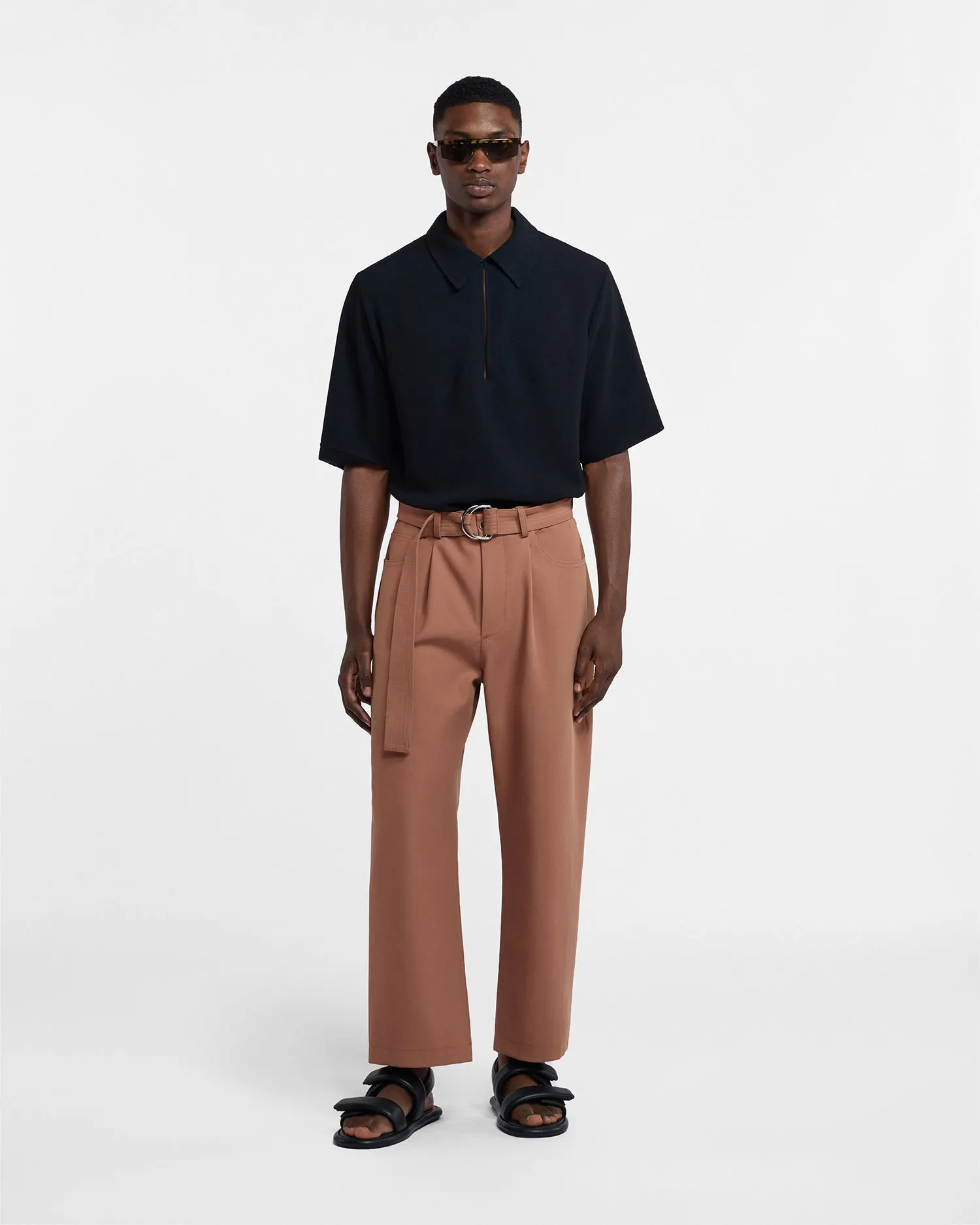 Ferre - Sale Structured Twill Pants - Rust Twill