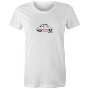 Fiat Side with Red  - Womens Slim Fit T-Shirt