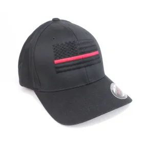 FLEXFIT Thin Red Line Black Flag Hat