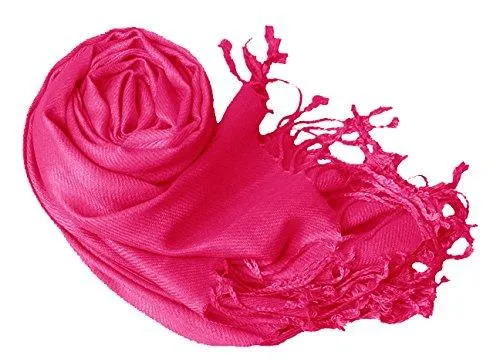 Fuchsia Pashmina Shawl Wrap Scarf