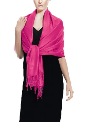 Fuchsia Pashmina Shawl Wrap Scarf