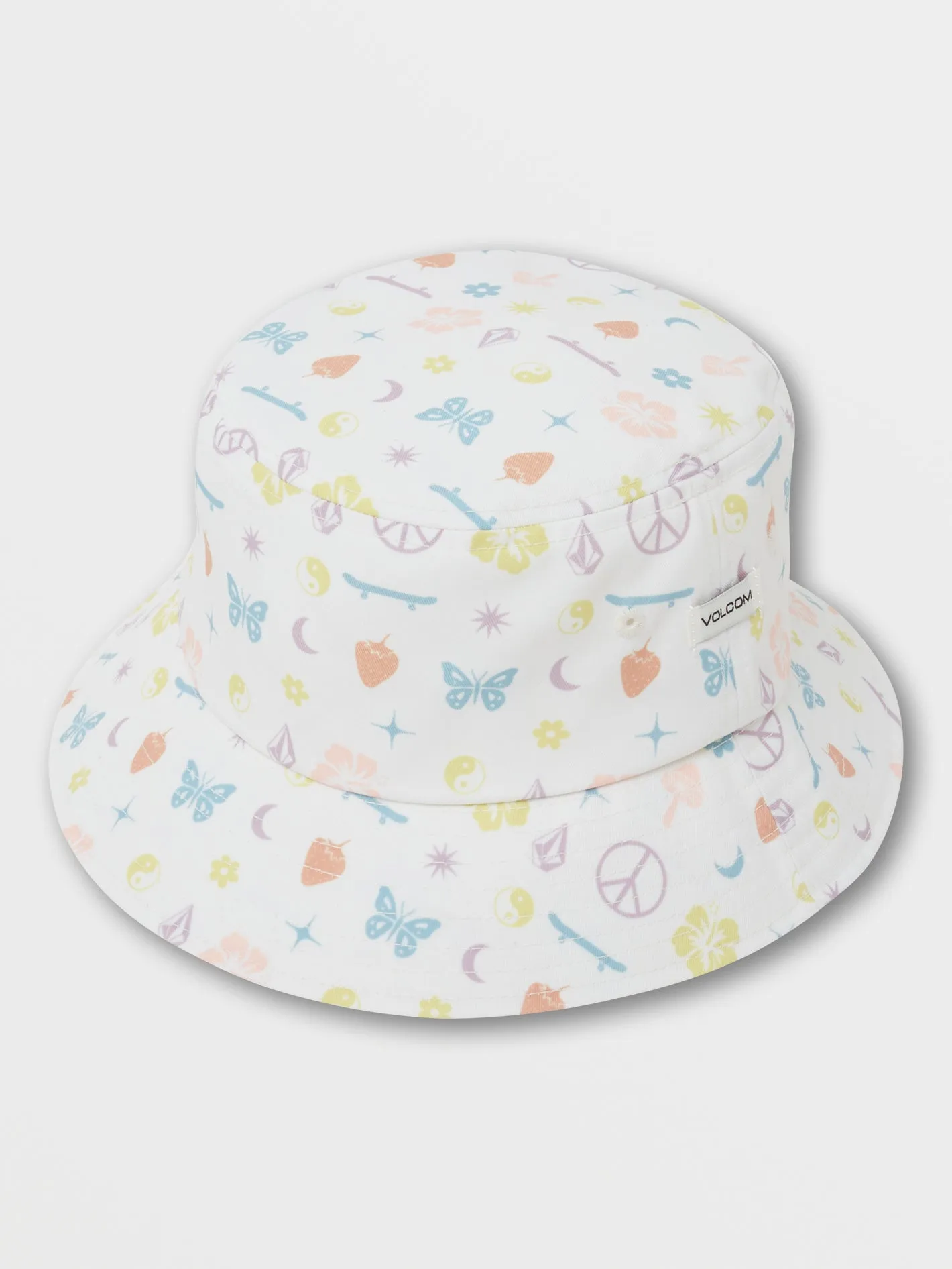 Girls Stickerbook Bucket Hat - Star White