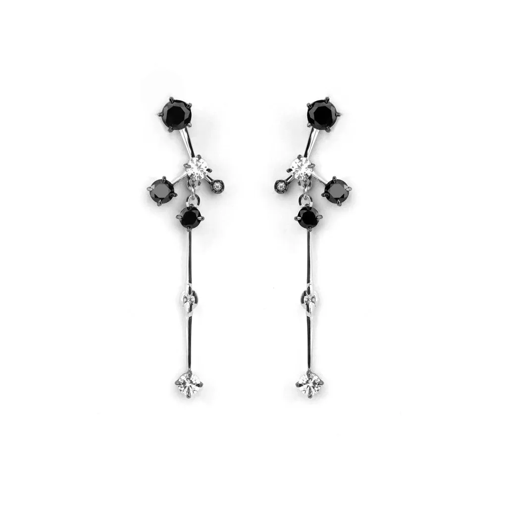 Grand Gems (L) Earrings [Black gems]