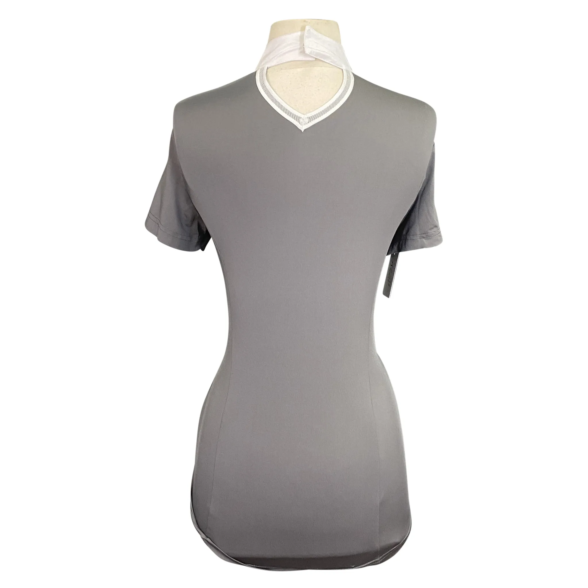 Harcour Short Sleeve Competition Shirt in Grey/White - Women's Small