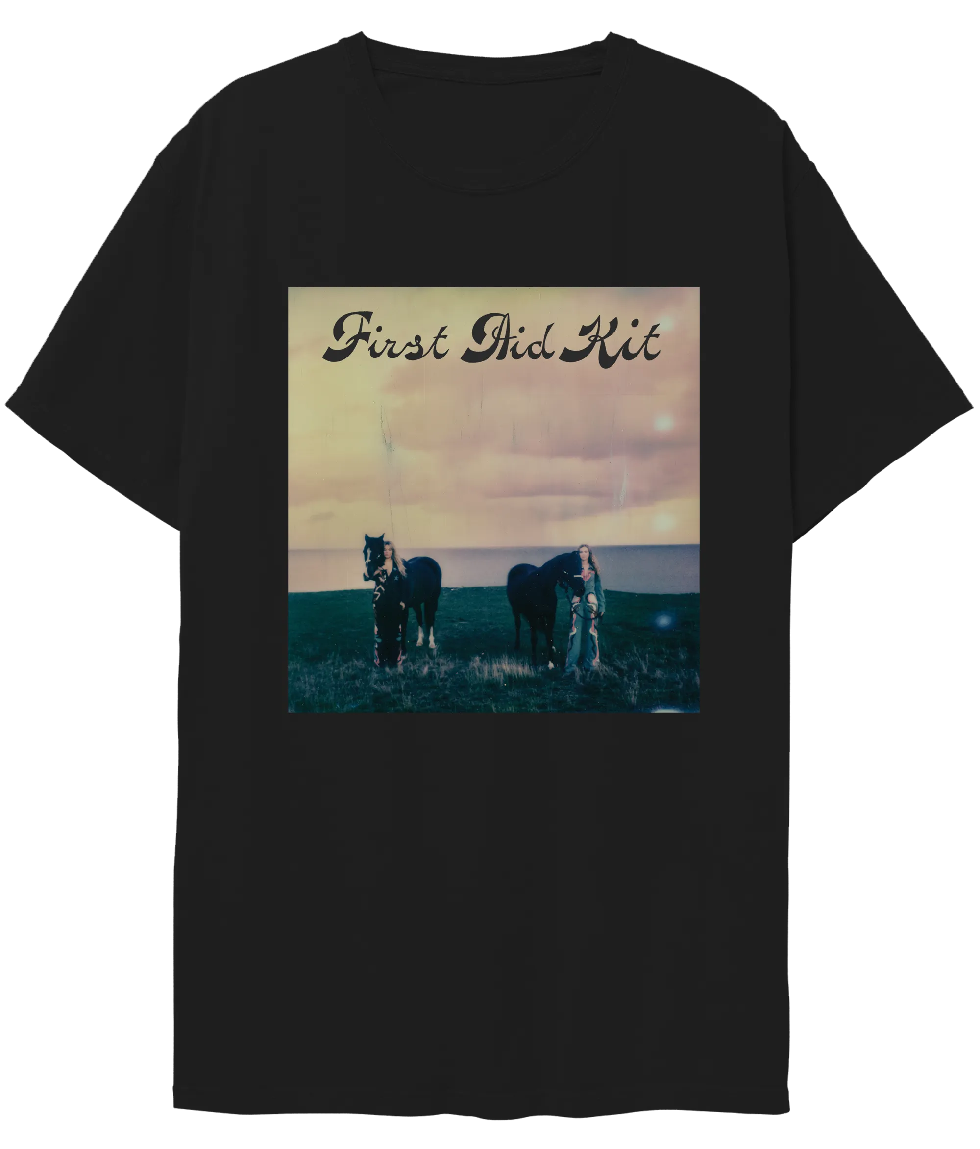 Horse Photo Black T-Shirt