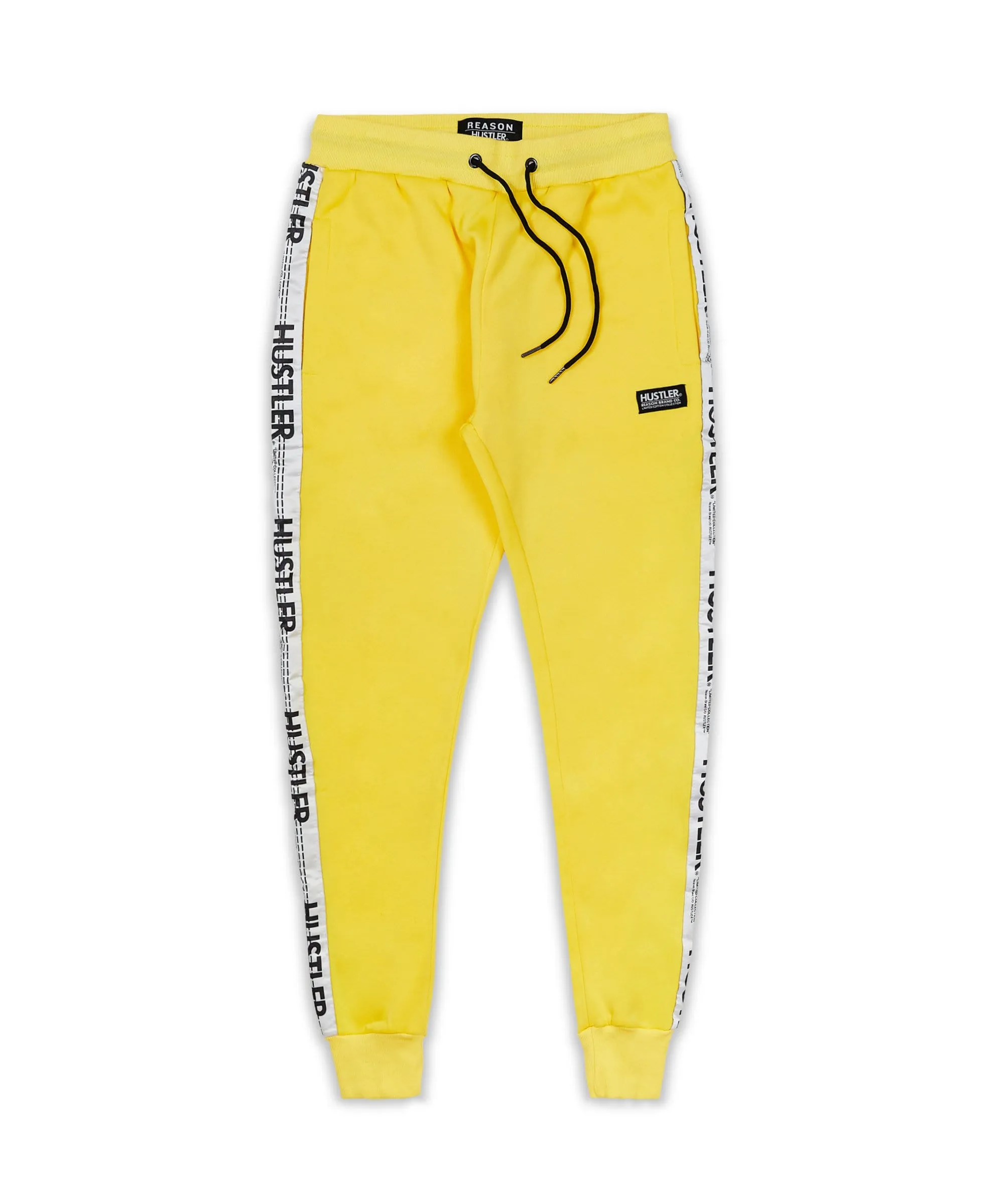 Hustler Logo Tape Joggers - Yellow