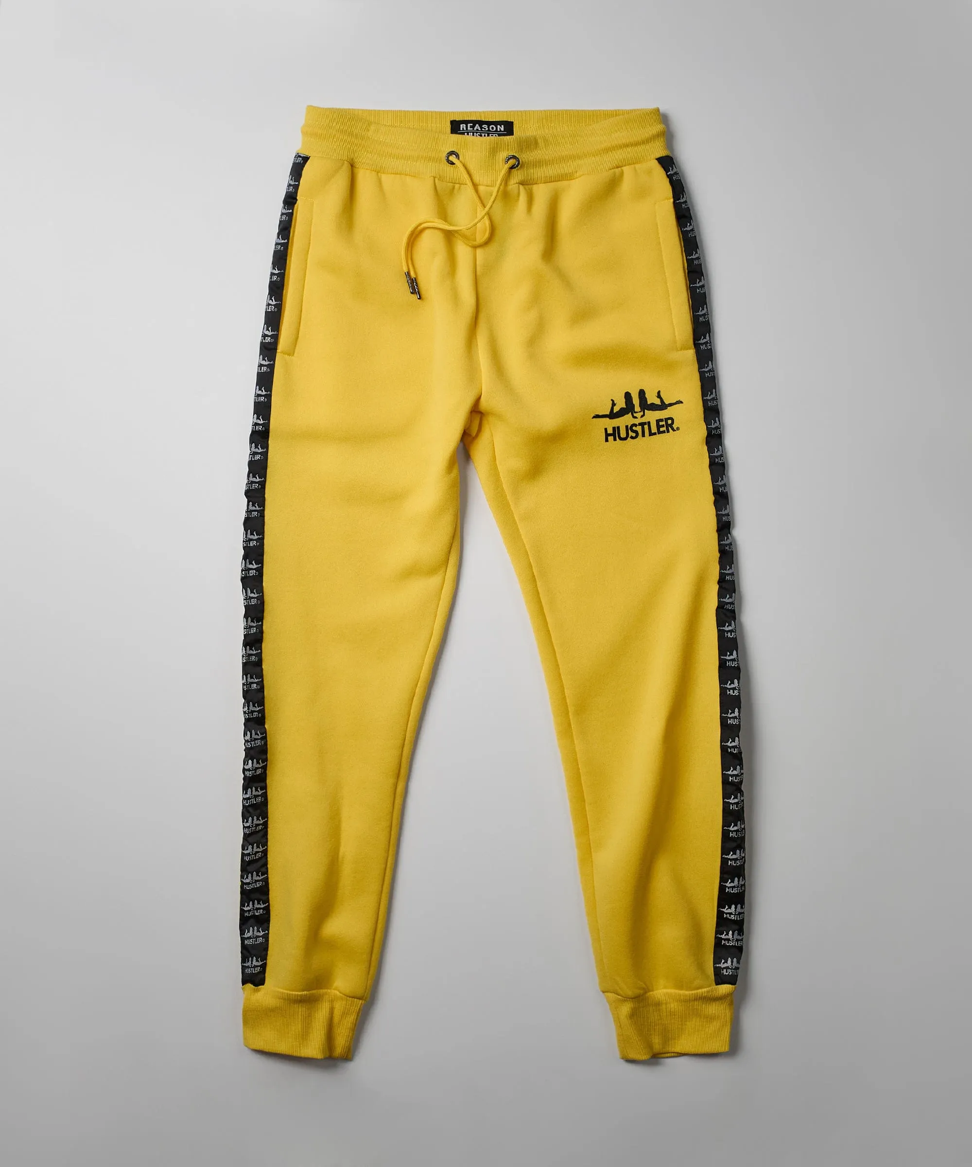 Hustler Logo Tape Joggers - Yellow