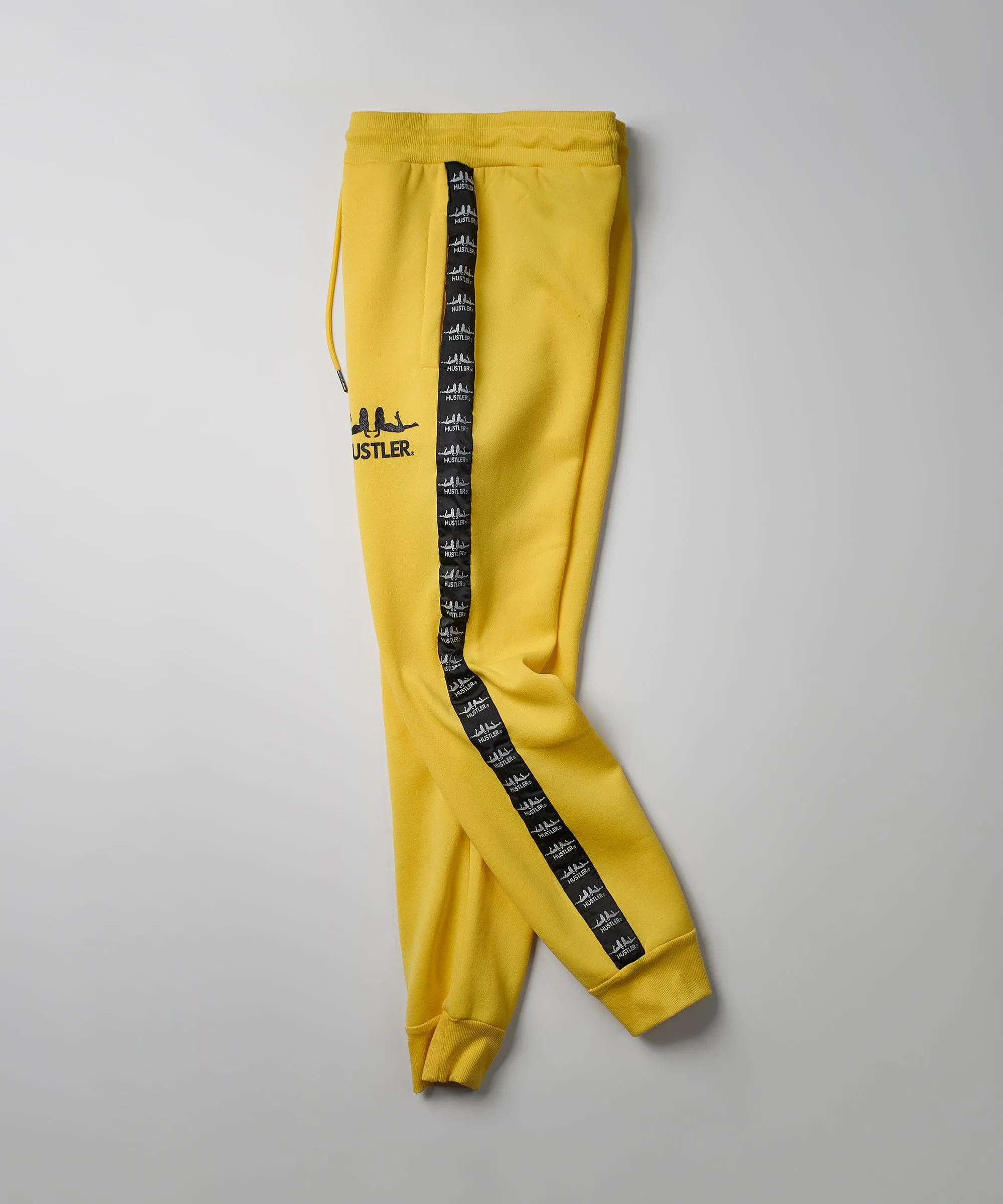 Hustler Logo Tape Joggers - Yellow