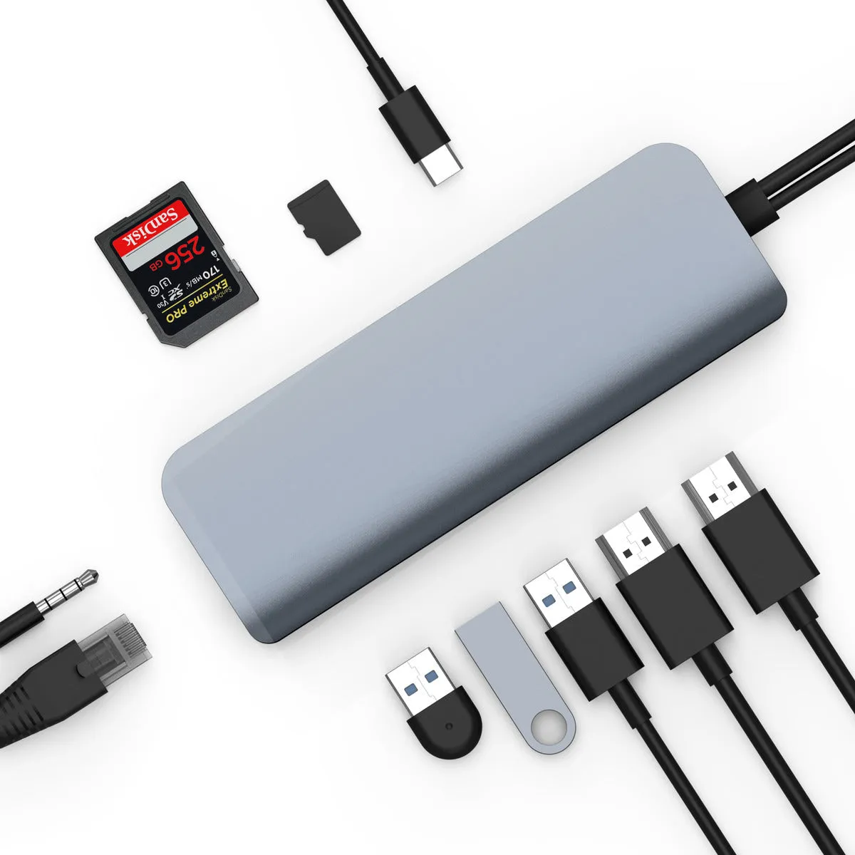 HyperDrive VIPER 10-in-2 USB-C Hub - Grey