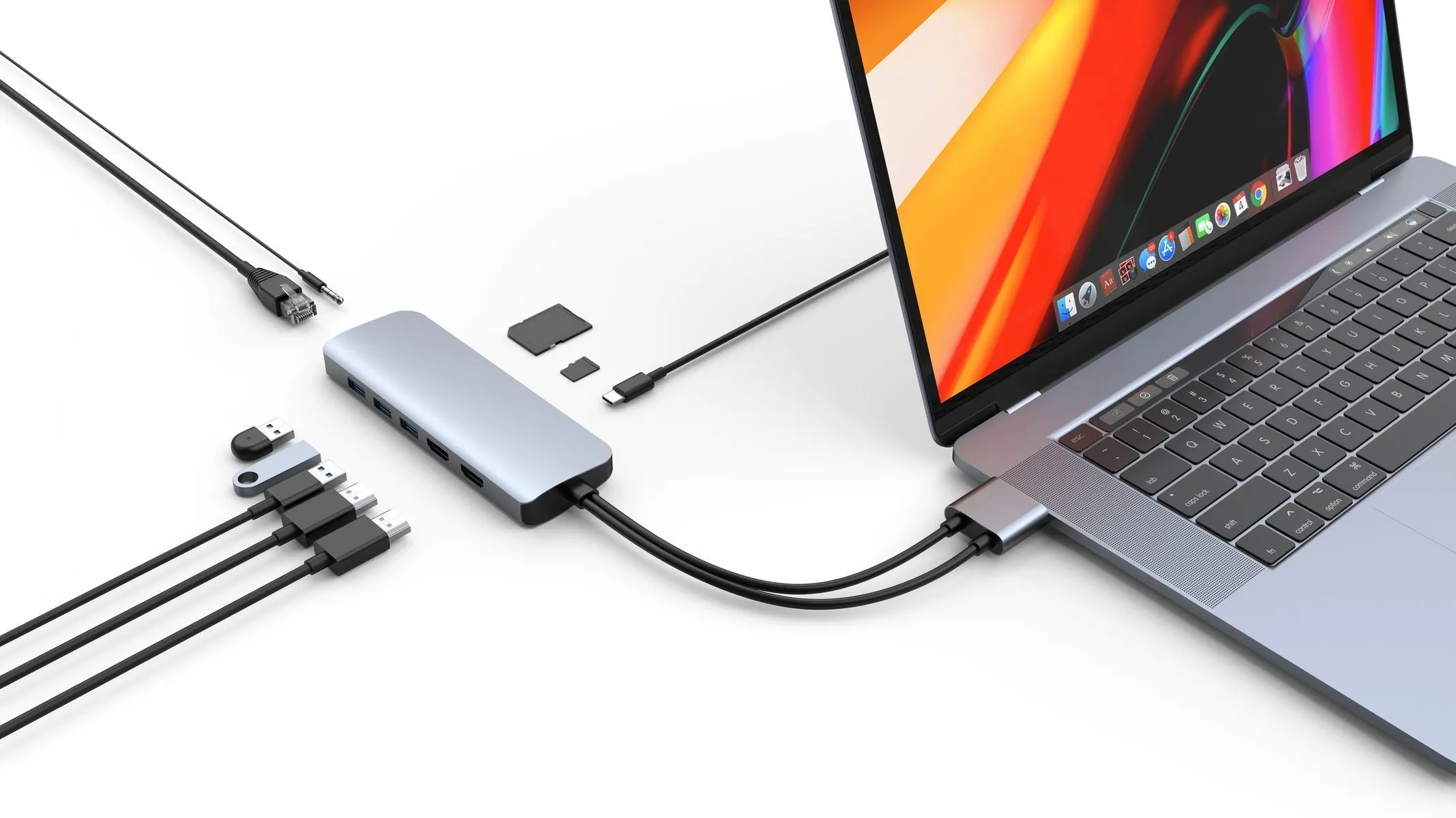 HyperDrive VIPER 10-in-2 USB-C Hub - Silver