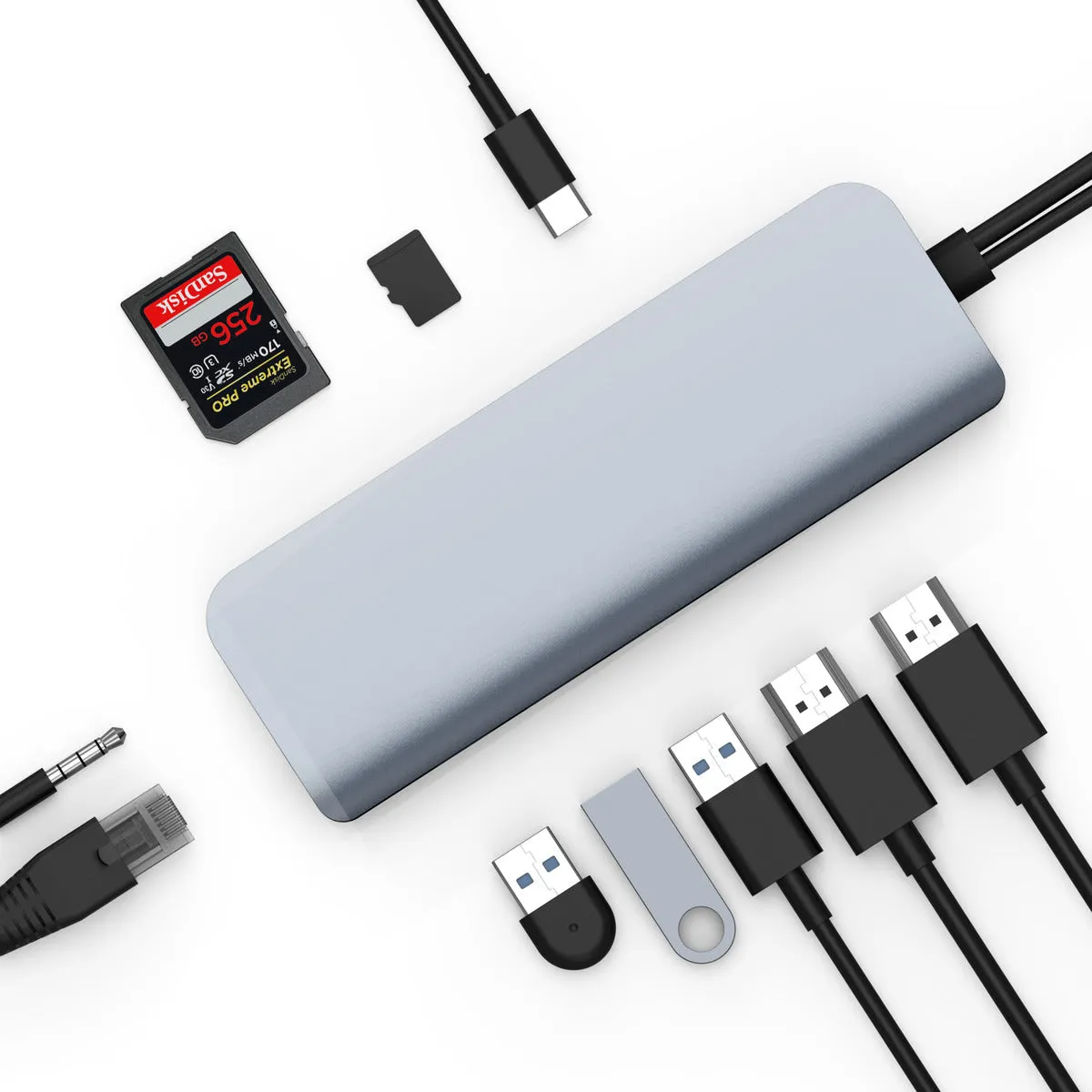 HyperDrive VIPER 10-in-2 USB-C Hub - Silver