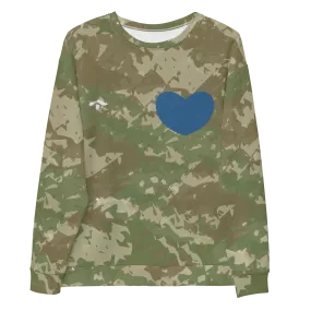 I Love You Greece Camo Unisex Sweatshirt