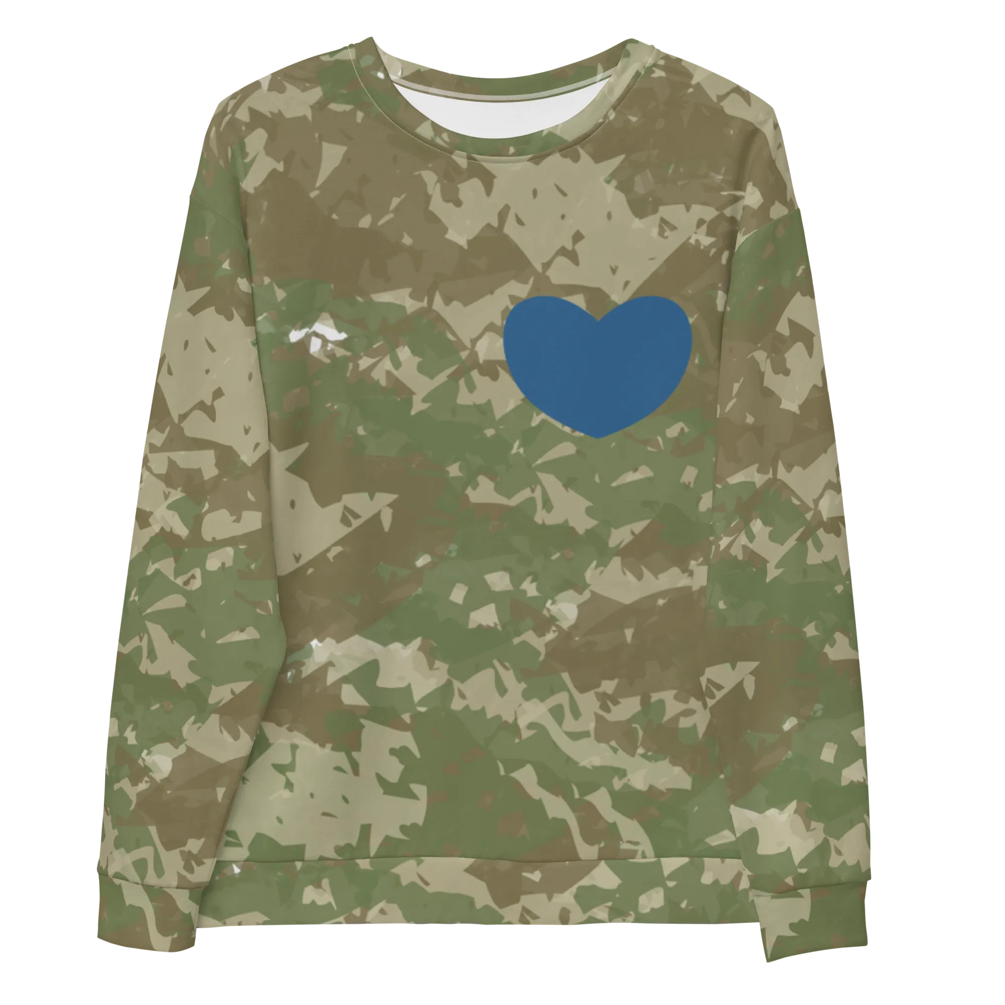 I Love You Greece Camo Unisex Sweatshirt