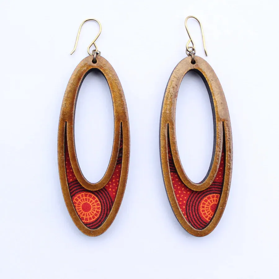 INKATURAH Fassie Hoop African Print Earrings