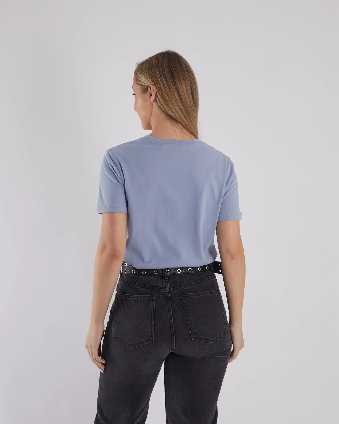 Jada Basic O Neck Dusky Blue