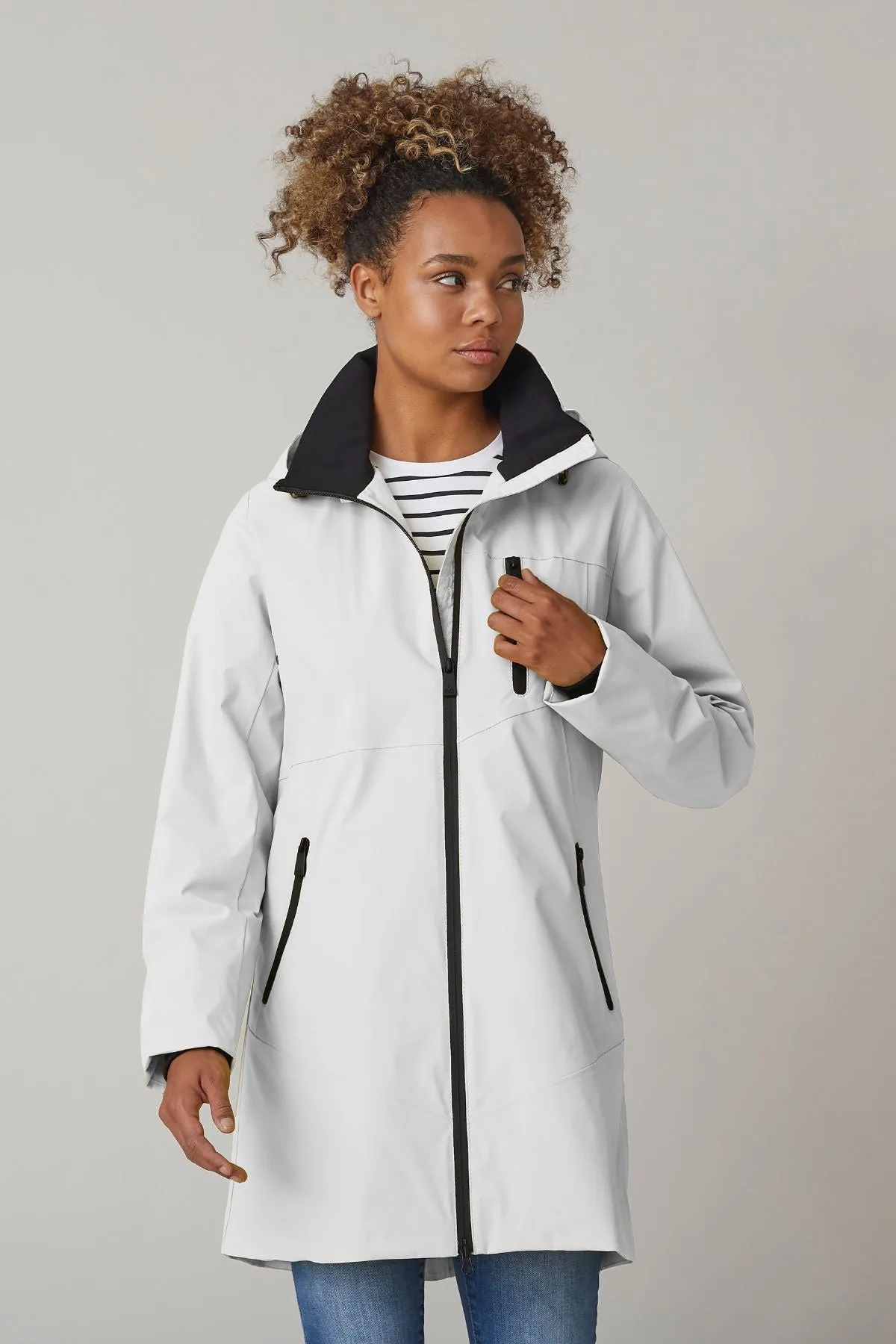 JEANELLE Waterproof Spring Jacket with Detachable Hood 2493