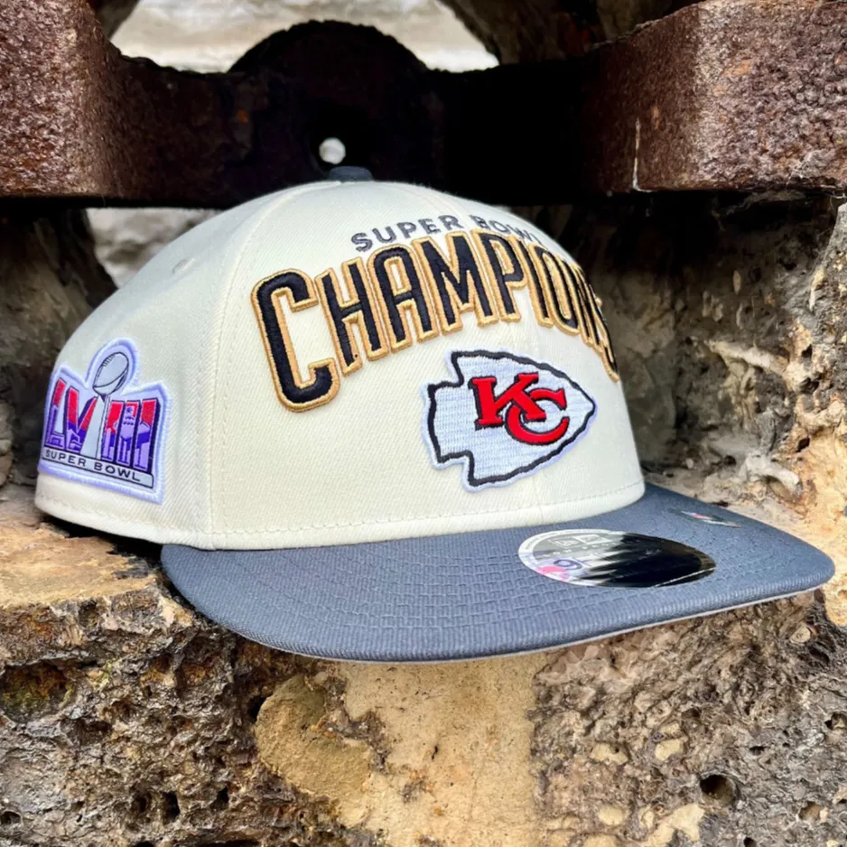 Kansas City Chiefs NFL Super Bowl LVIII Champions 9Fifty Low Profile Snapback Hat