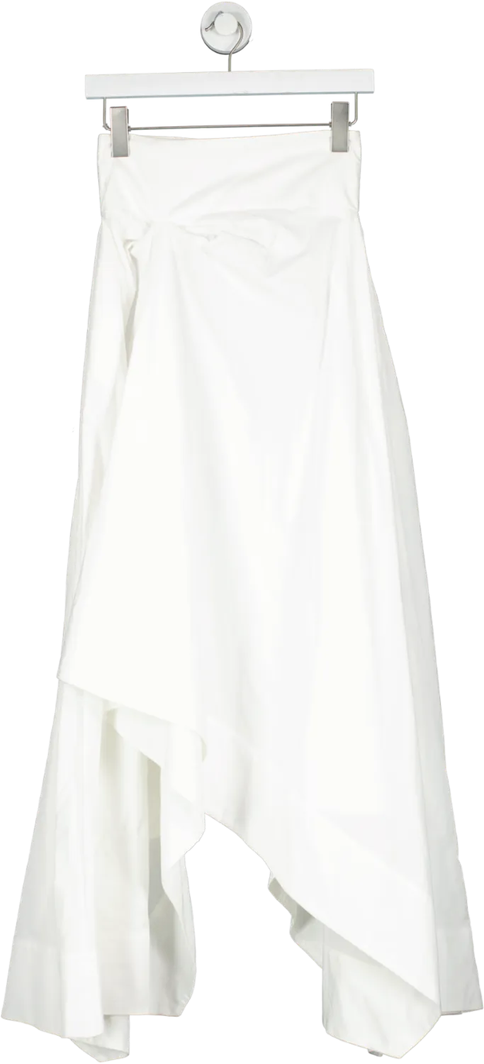 Karen Millen White Taffeta Maxi Skirt UK 6