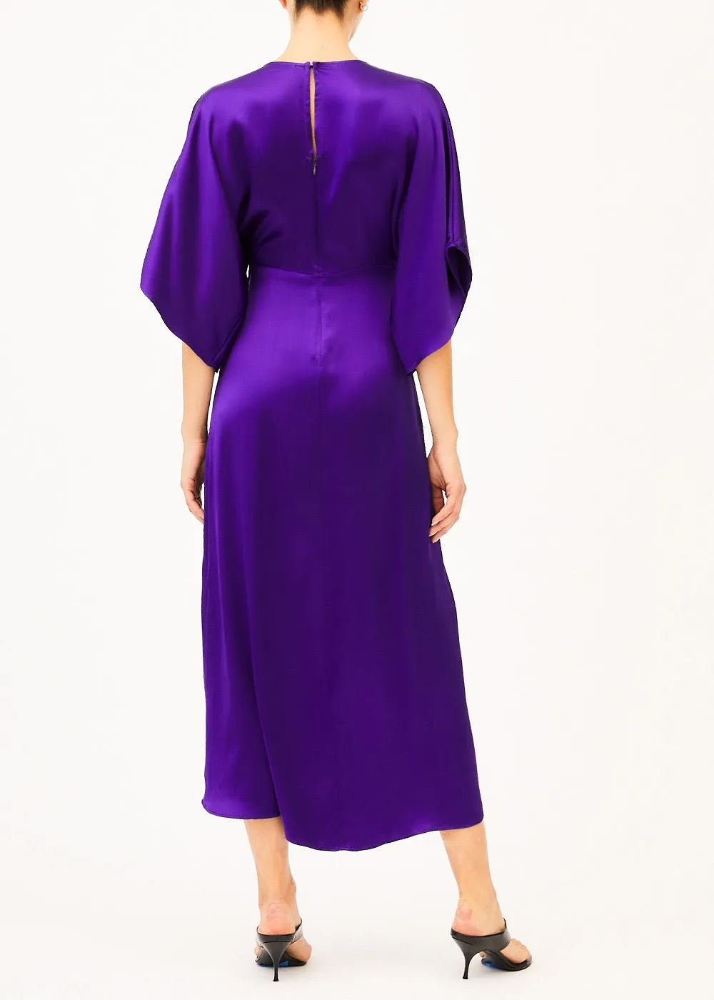 Katherine Purple Silk Maxi Dress