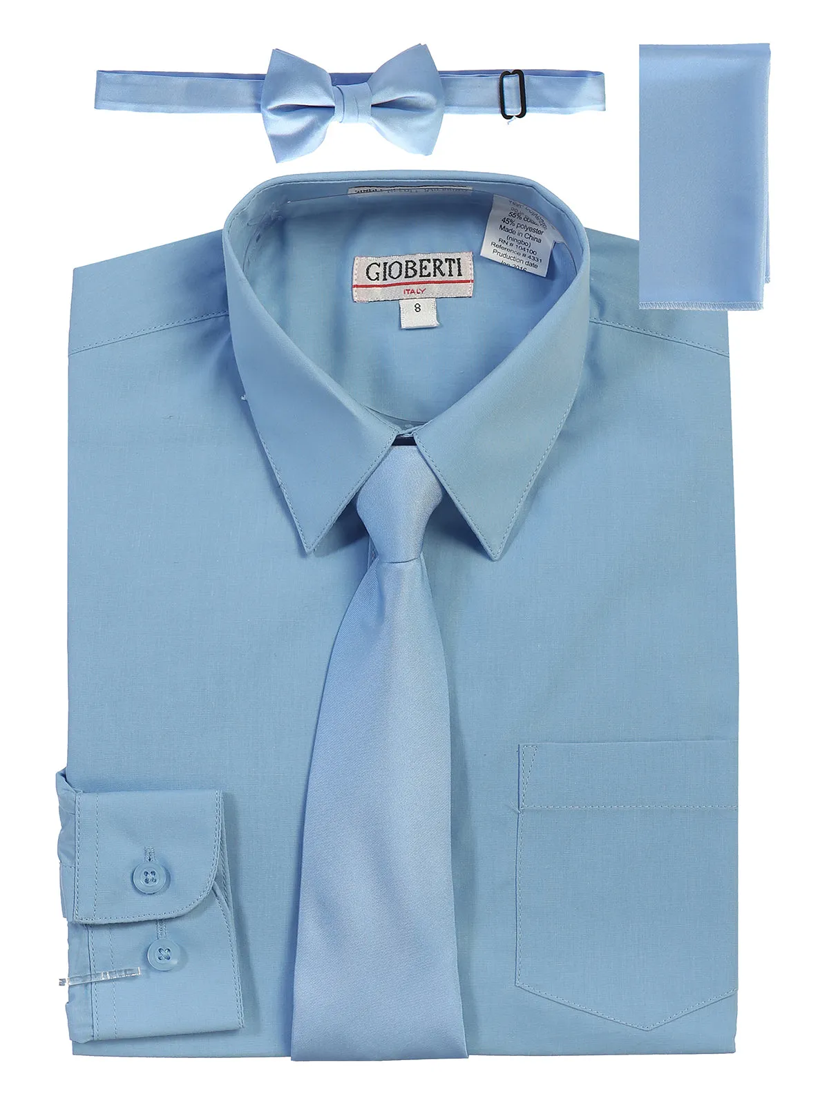 Kid's (2T-7) Shirt w/ Solid Tie Set