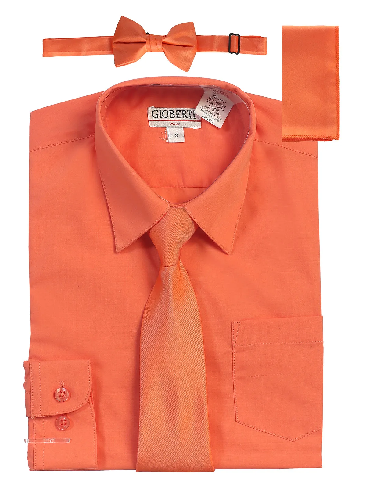 Kid's (2T-7) Shirt w/ Solid Tie Set