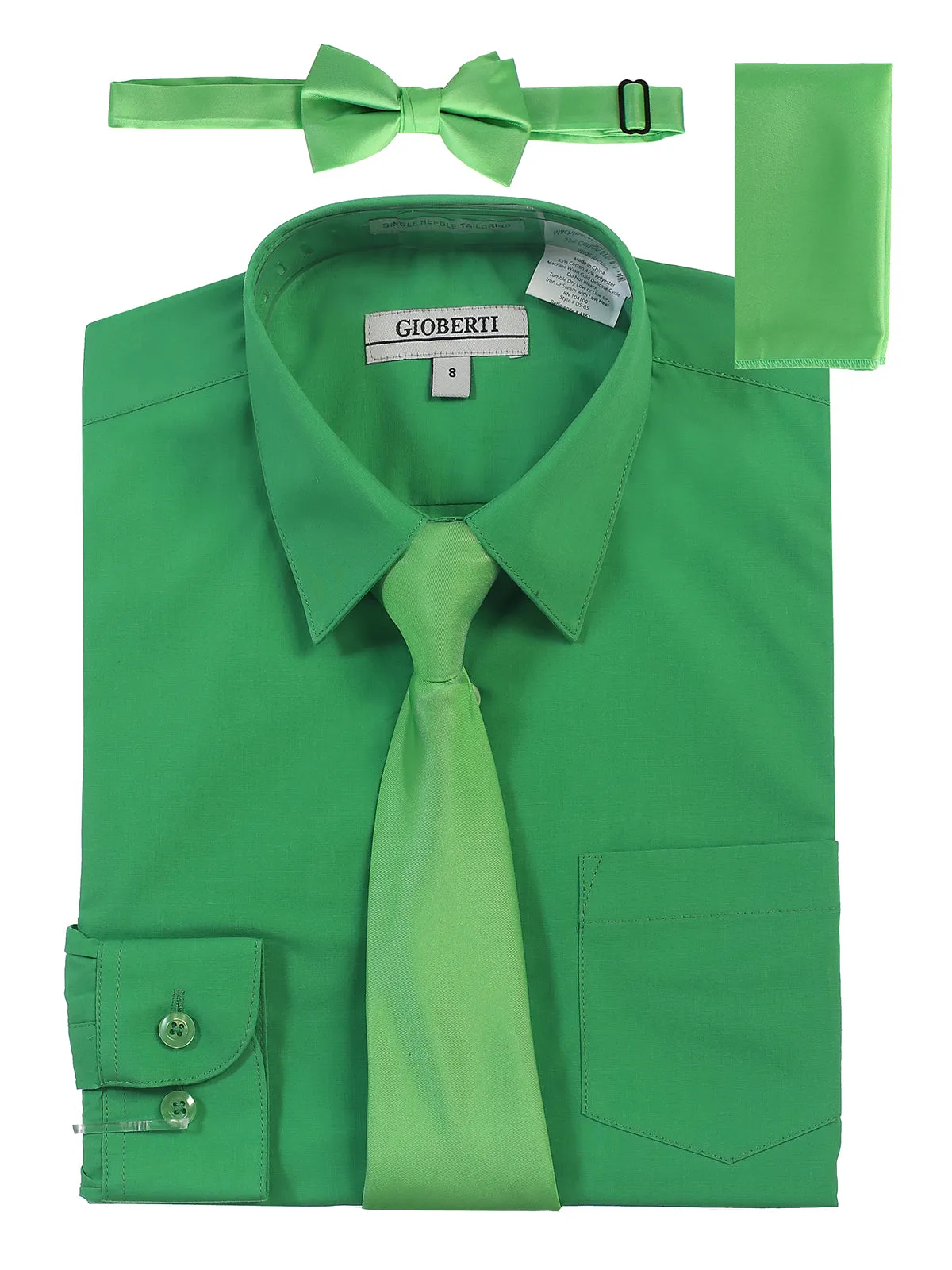 Kid's (2T-7) Shirt w/ Solid Tie Set