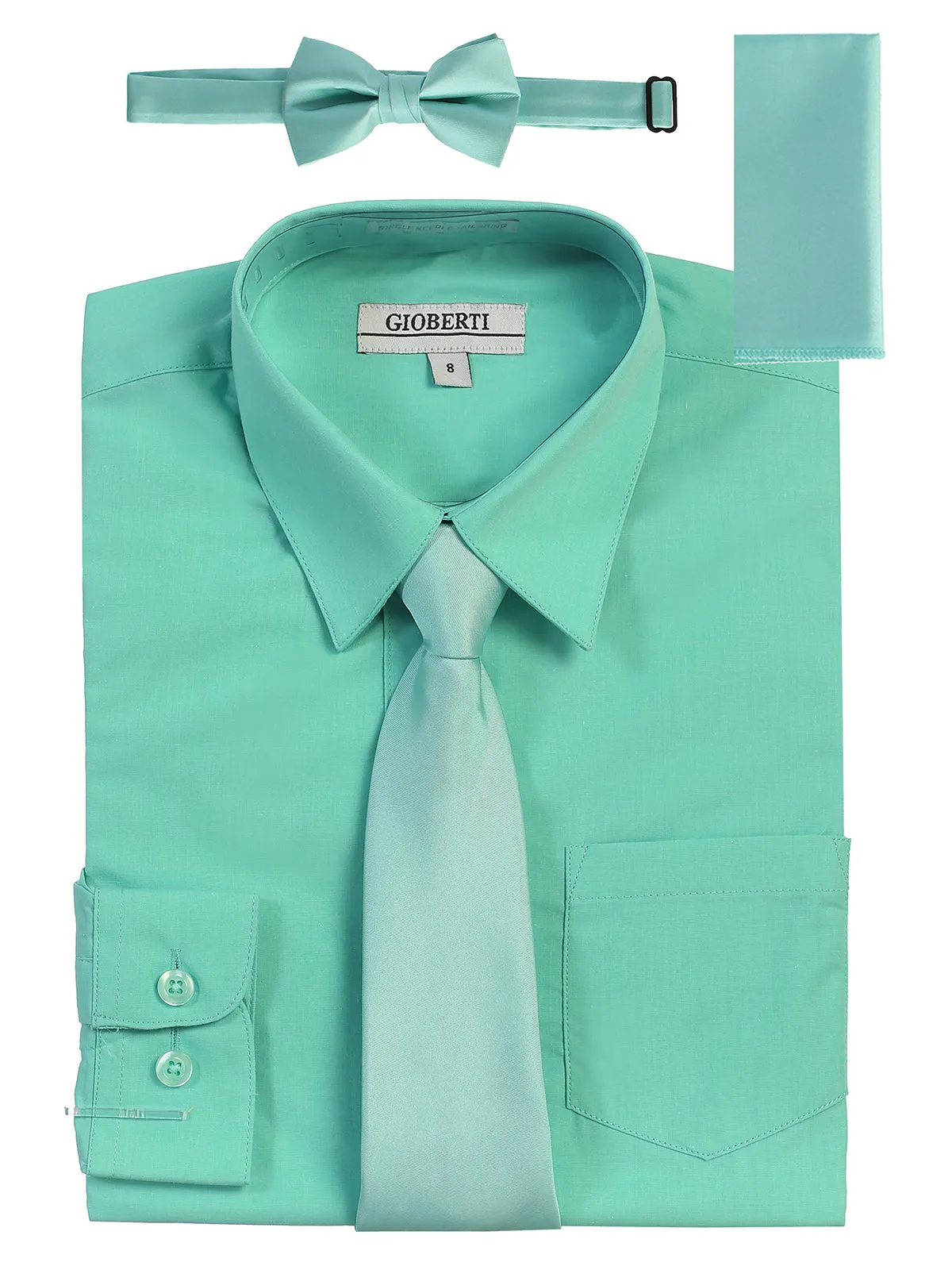 Kid's (2T-7) Shirt w/ Solid Tie Set