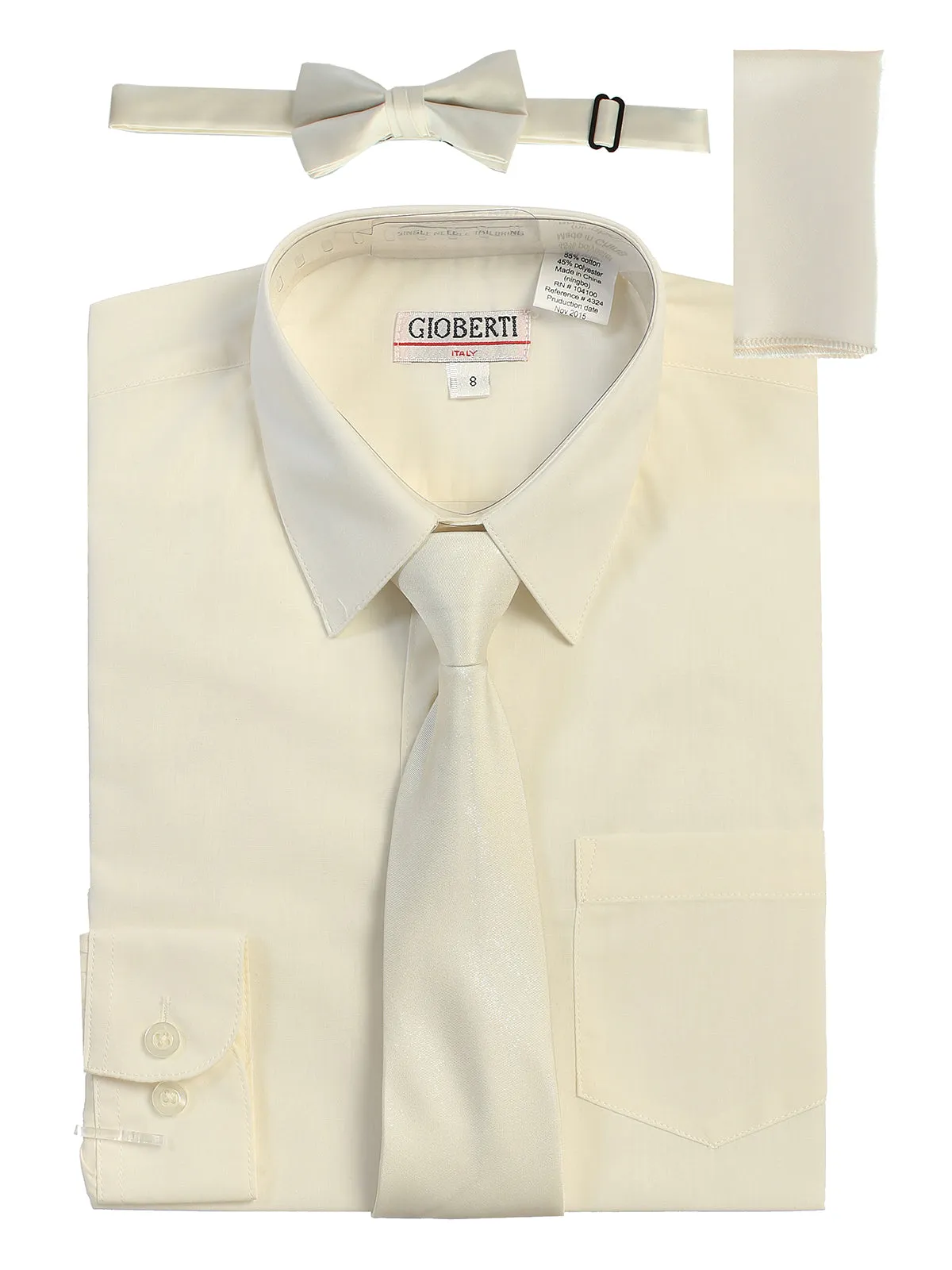 Kid's (2T-7) Shirt w/ Solid Tie Set