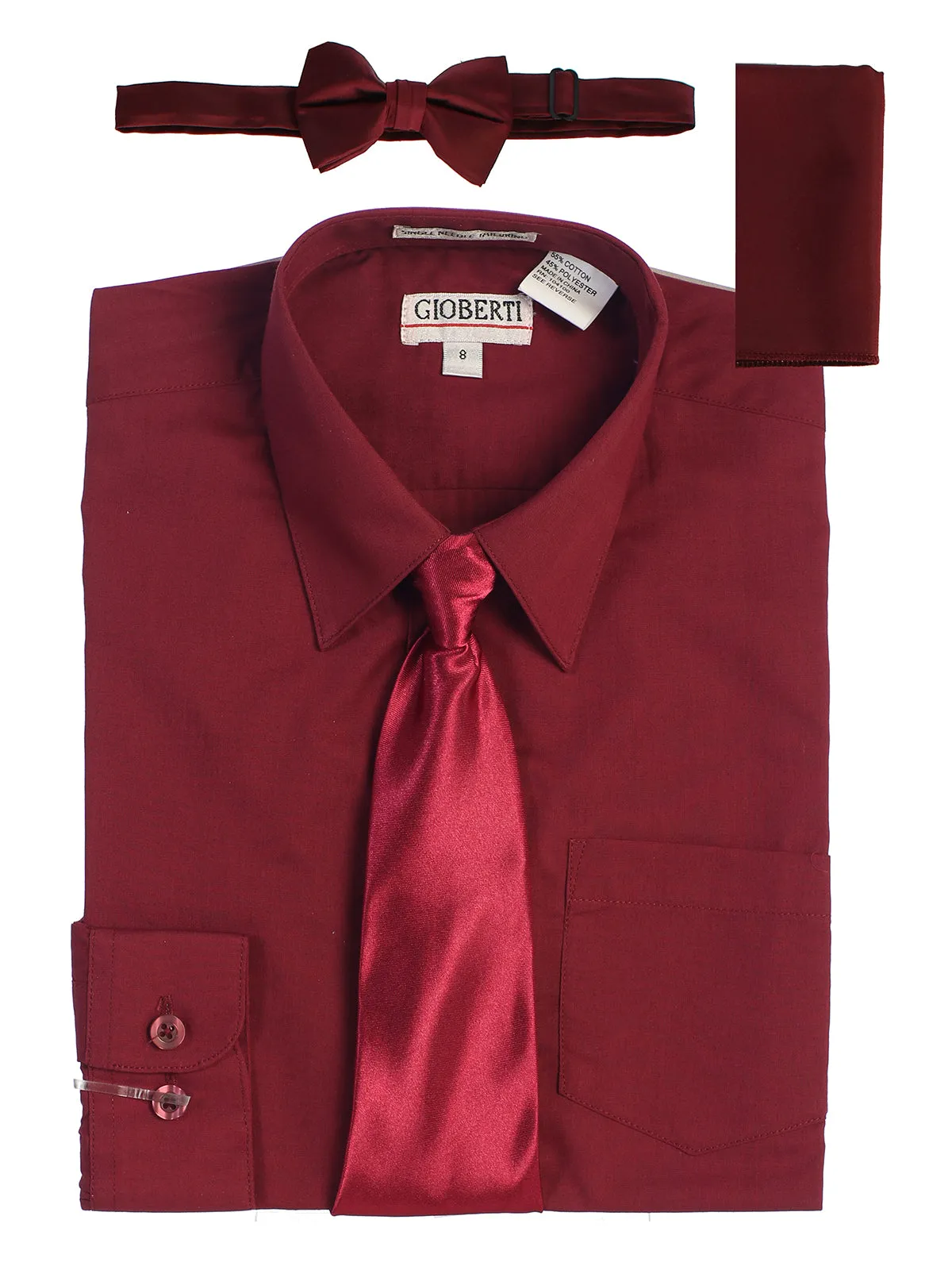 Kid's (2T-7) Shirt w/ Solid Tie Set