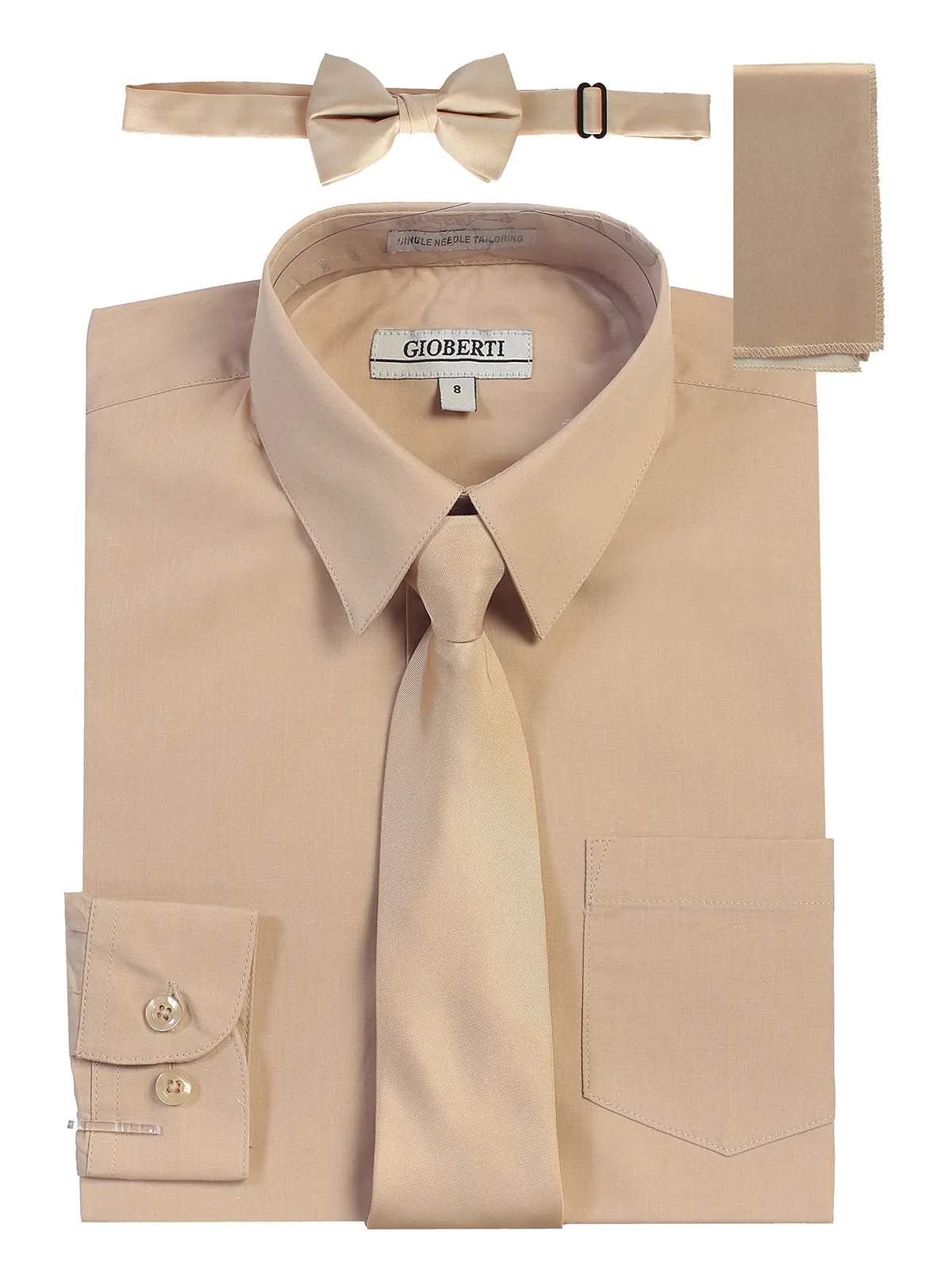 Kid's (2T-7) Shirt w/ Solid Tie Set