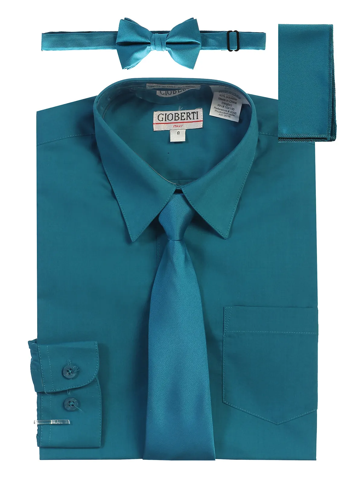 Kid's (2T-7) Shirt w/ Solid Tie Set