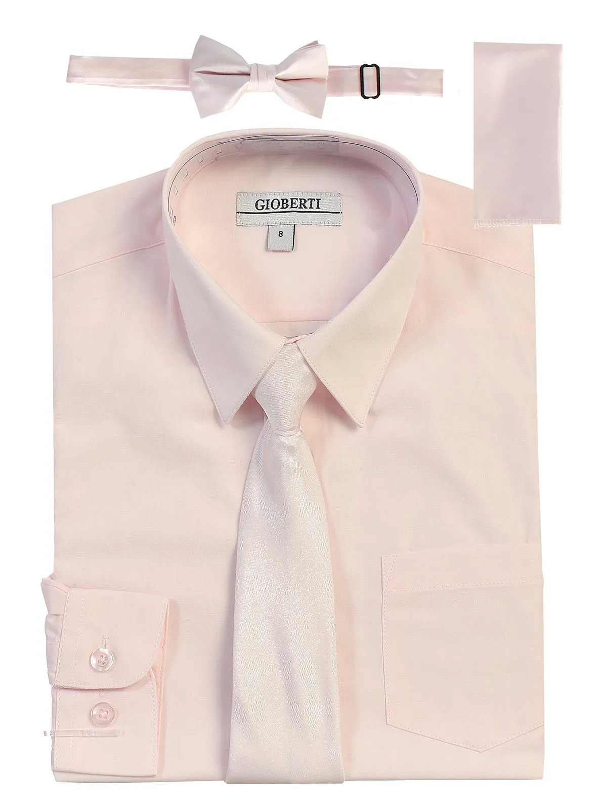 Kid's (2T-7) Shirt w/ Solid Tie Set