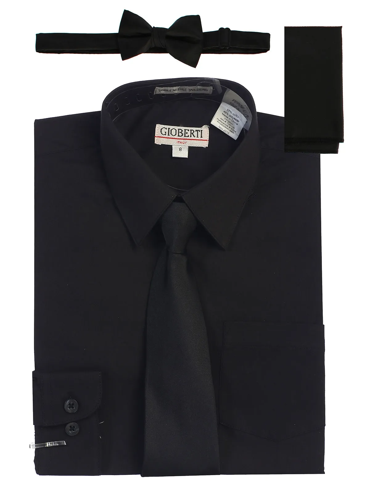 Kid's (2T-7) Shirt w/ Solid Tie Set