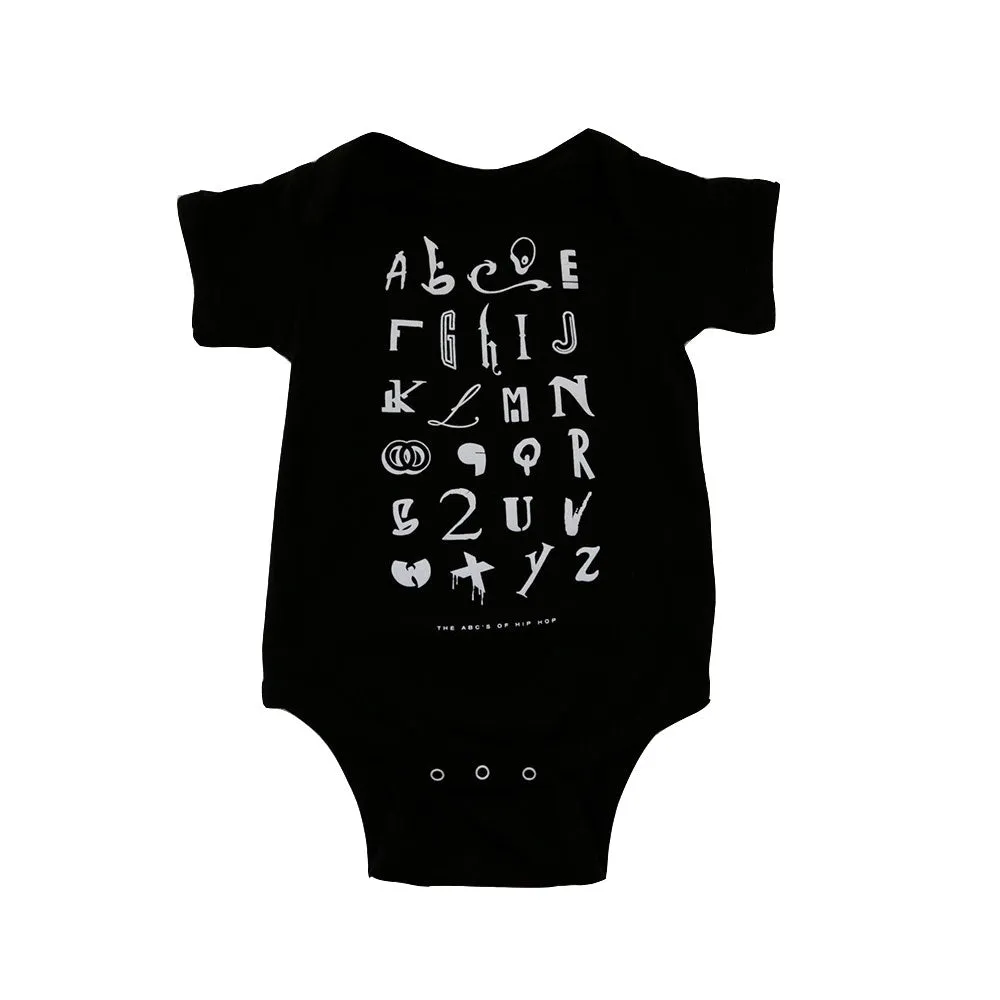 Kids True Hip Hop Alphabet One Piece Black