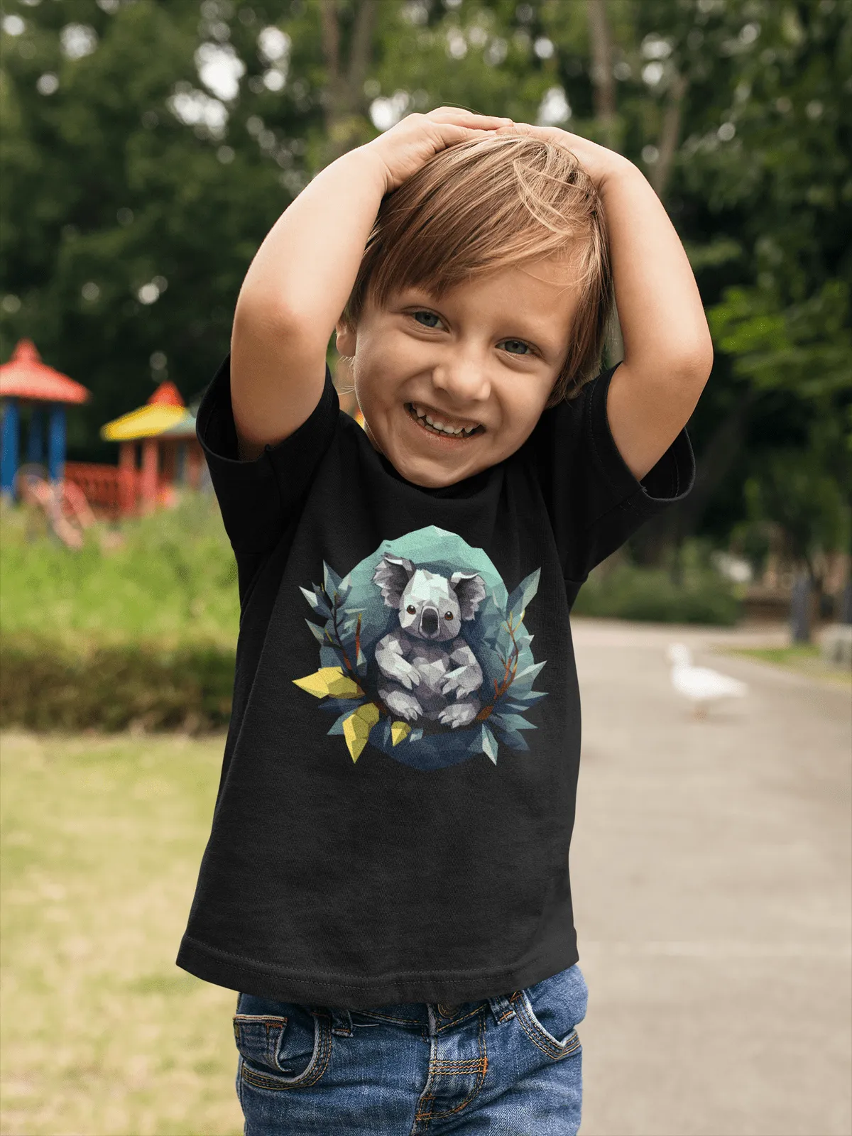 Kinder T-Shirt mit Koala "Polygon Koala"