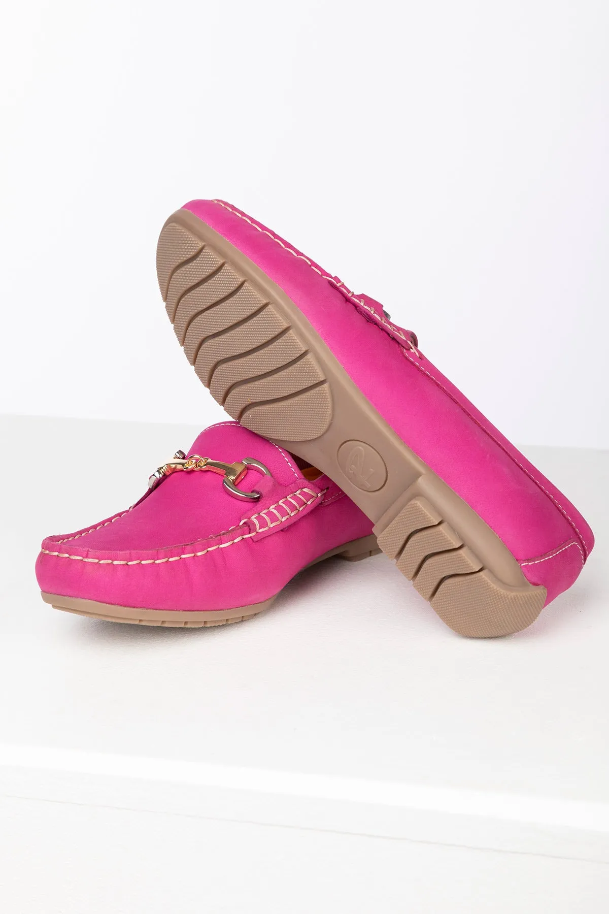 Ladies Nubuck Snaffle Driving Loafers - Wrelton