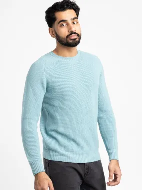 Light Blue Rain Wool Crewneck