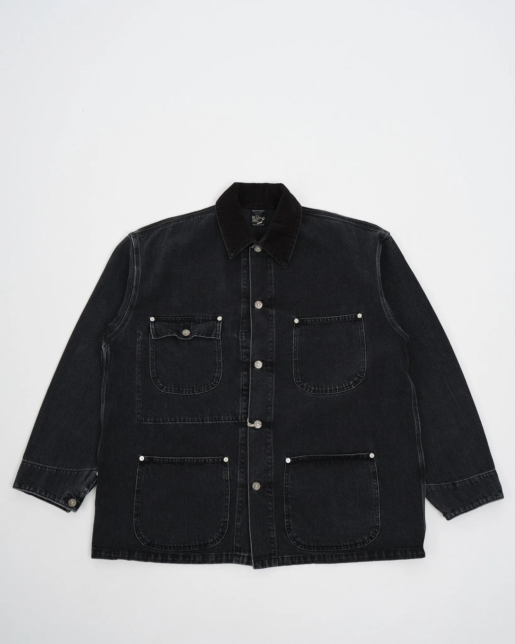 LOOSE FIT COVERALL BLACK DENIM STONE