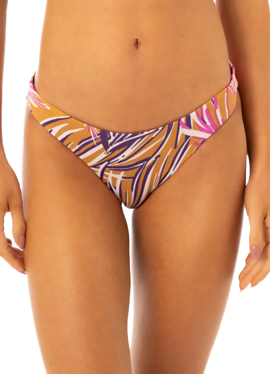 Maaji Caramel Foliage Flirt Thin Side Bikini Bottom