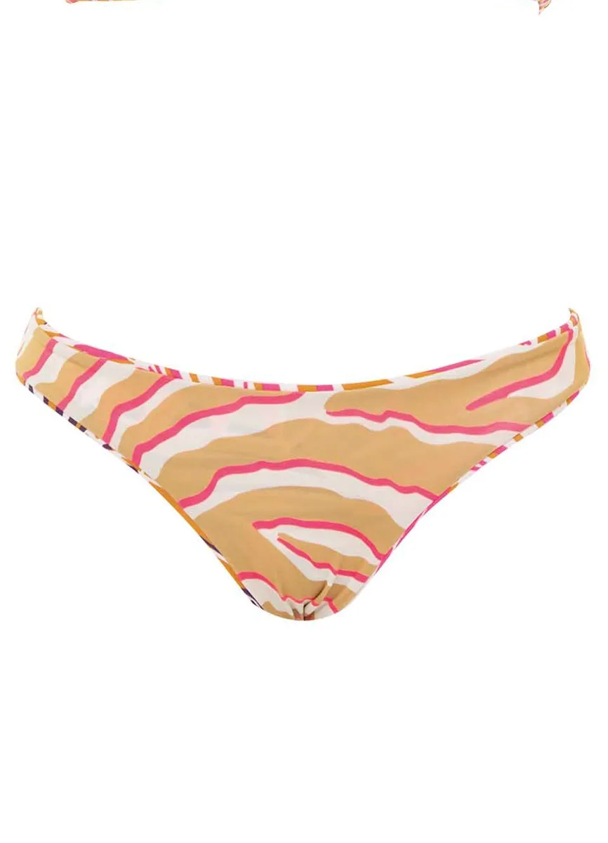 Maaji Caramel Foliage Flirt Thin Side Bikini Bottom