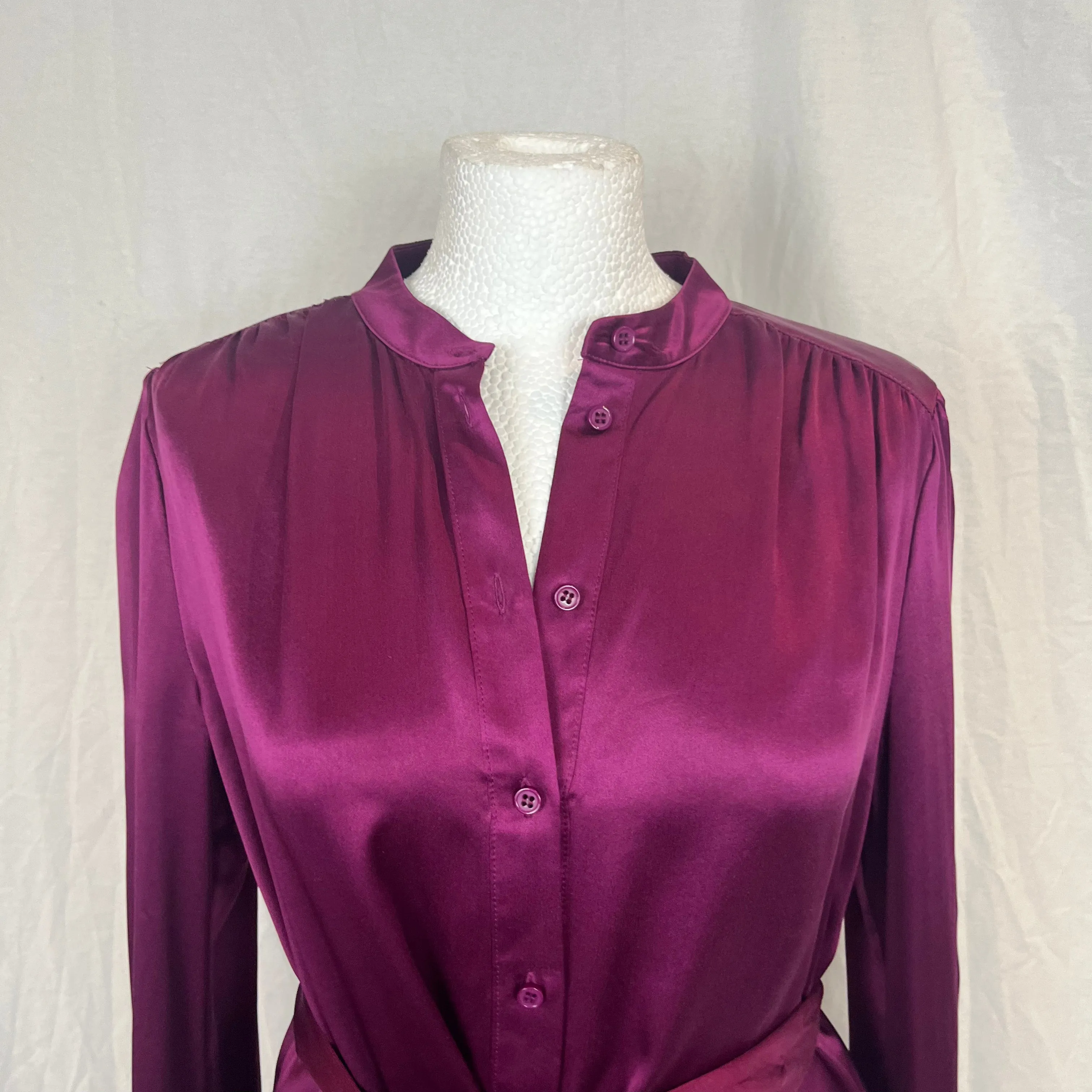 Me&Em Violet Silk Satin Blouse S