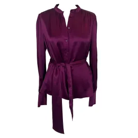 Me&Em Violet Silk Satin Blouse S