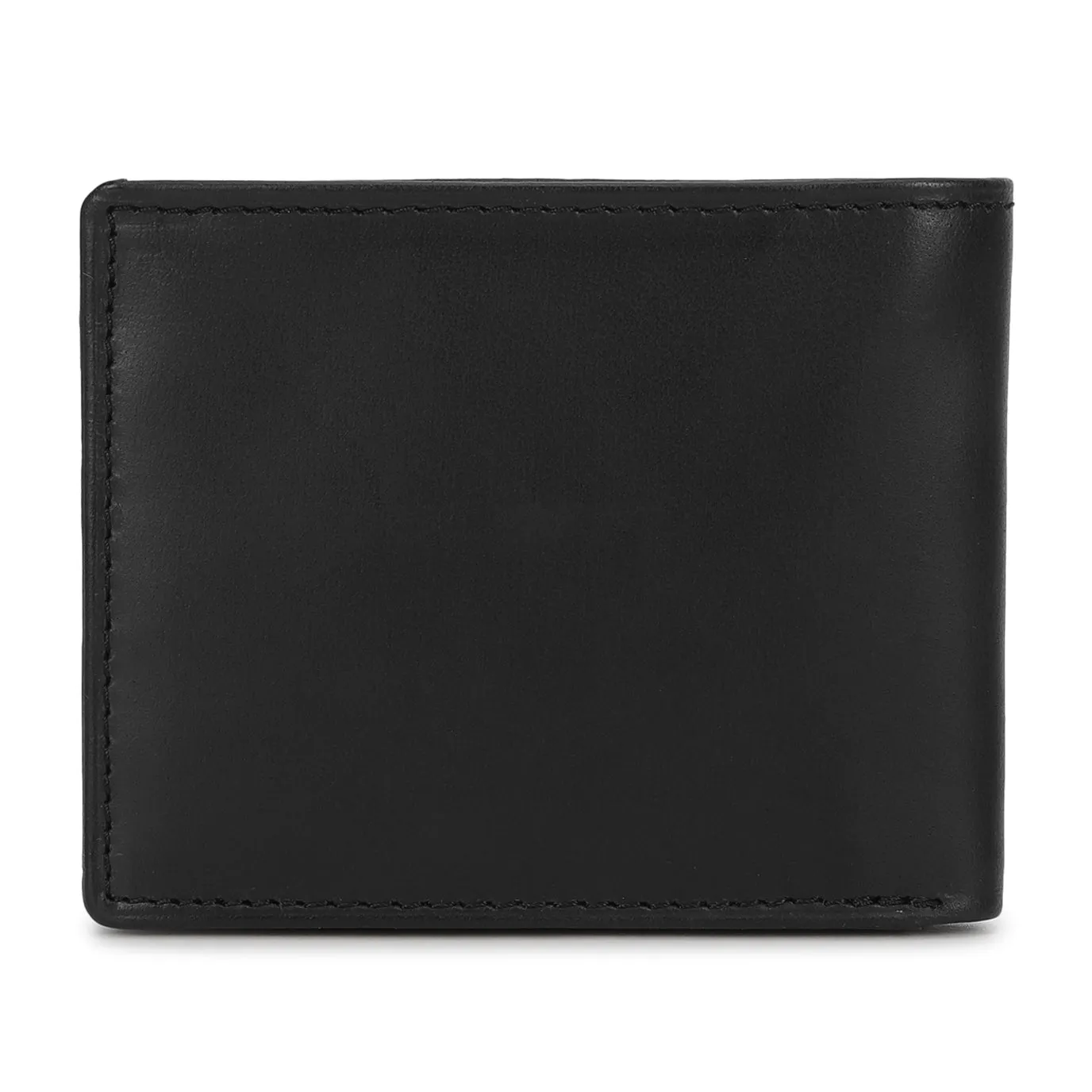 Men's Black Brand Logo Bi-Fold Wallet