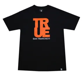 Mens True Logo SF T-Shirt Black / Orange